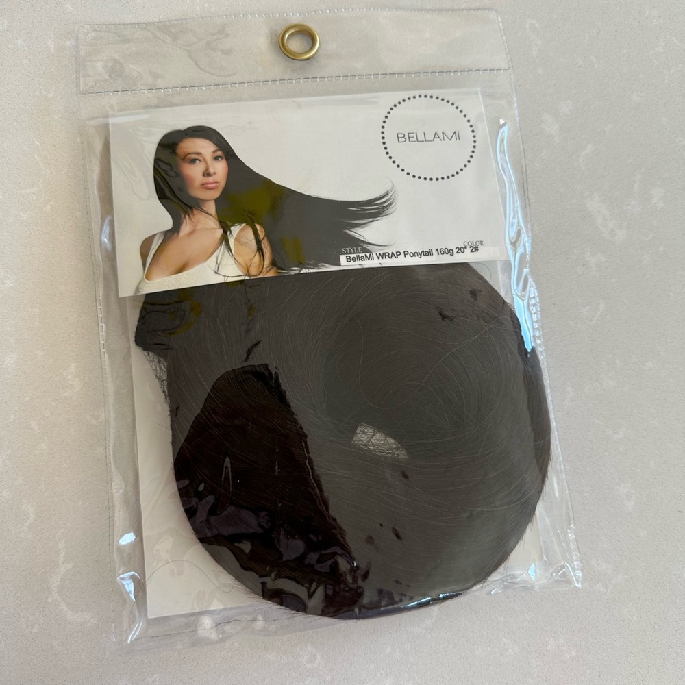 Bellami dark brown pony tail